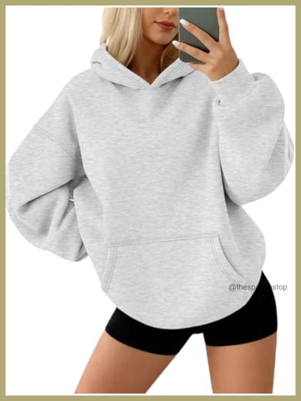 Women's Oversized Fleece-Lined Hoodie Pullover Sweatshirt with Pocket